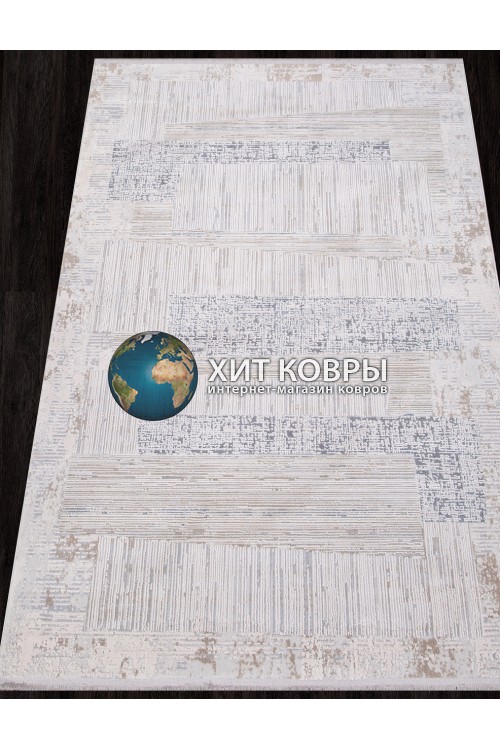 Турецкий ковер Perla 558 Серый-бежевый